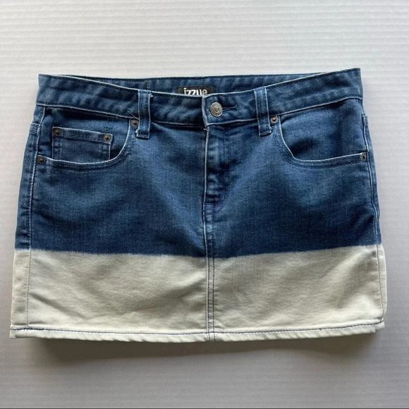 Izzue Denim Mini skirt size 27 - Picture 1 of 15